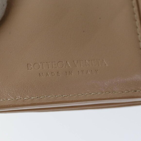 BOTTEGA VENETA INTRECCIATO Compact Wallet Leather Beige - Picture 8 of 16